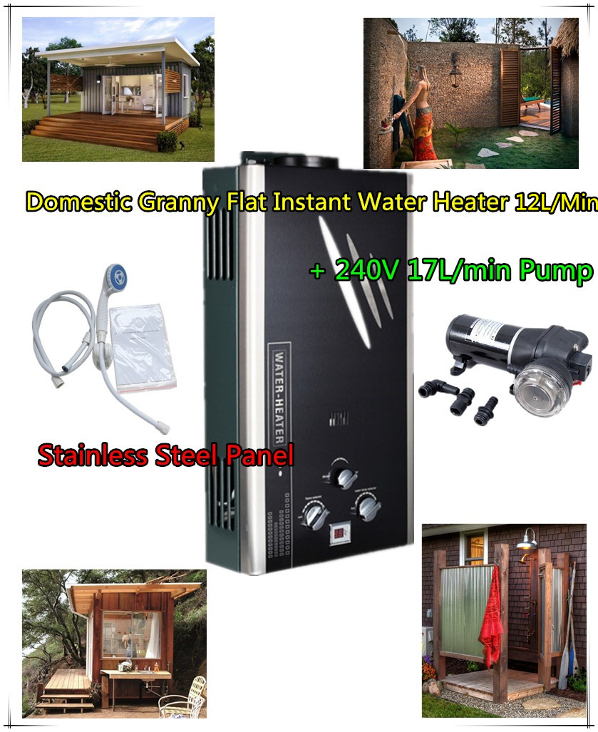 Domestic Outdoor 12l Lpg Gas Water Heater Califont 240v Pump